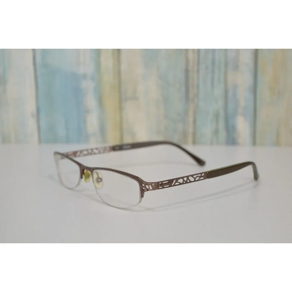 Guess Women's Glasses 1504 Cat Eye 37 Frame Grooved Metal 50 18-135 Eyeglasses